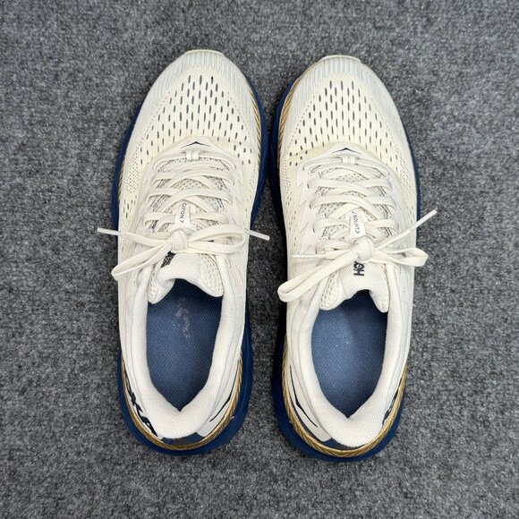 Hoka Clifton 7 Running Shoes Women's Size 9 White Blue Athletic Training Sneaker - Picture 9 of 12